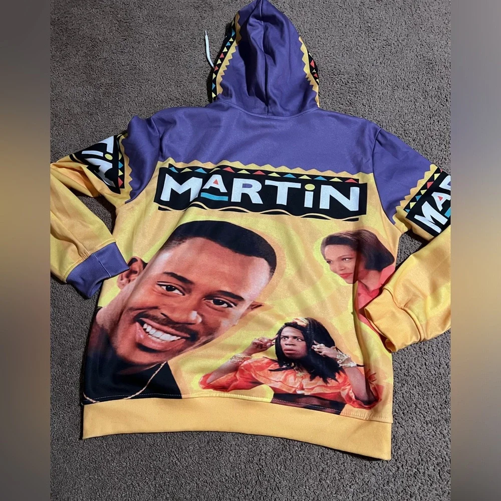 Martin TV Show Graphic Hoodie - Yellow & Purple